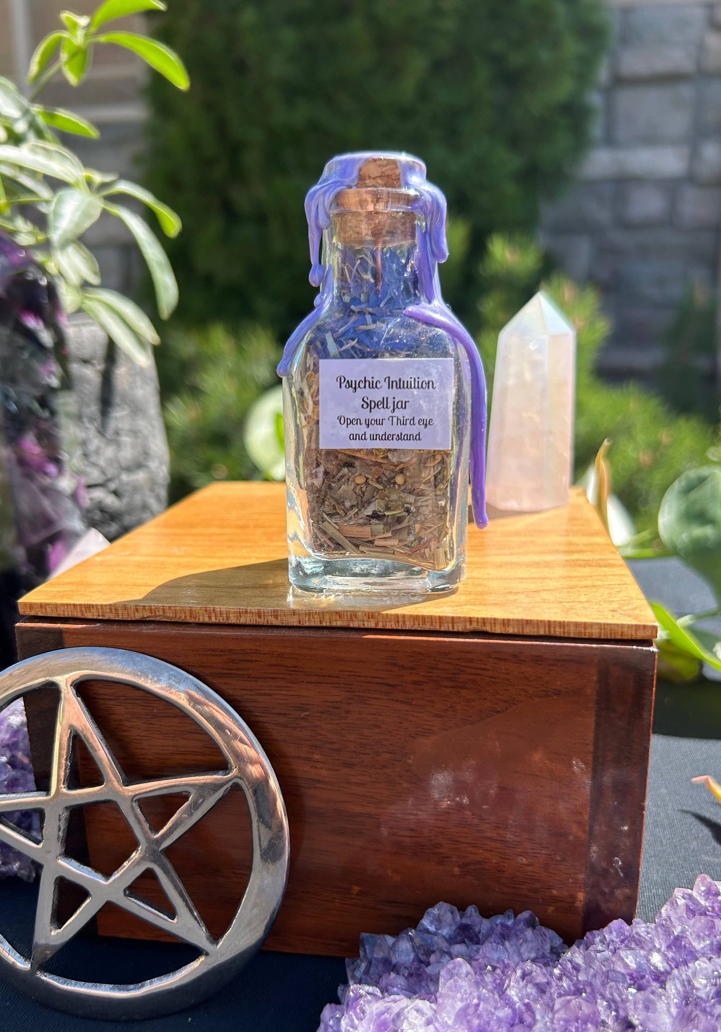 Psychic Enhancement Spell Jar - Intuition, Divination & Third Eye Activation