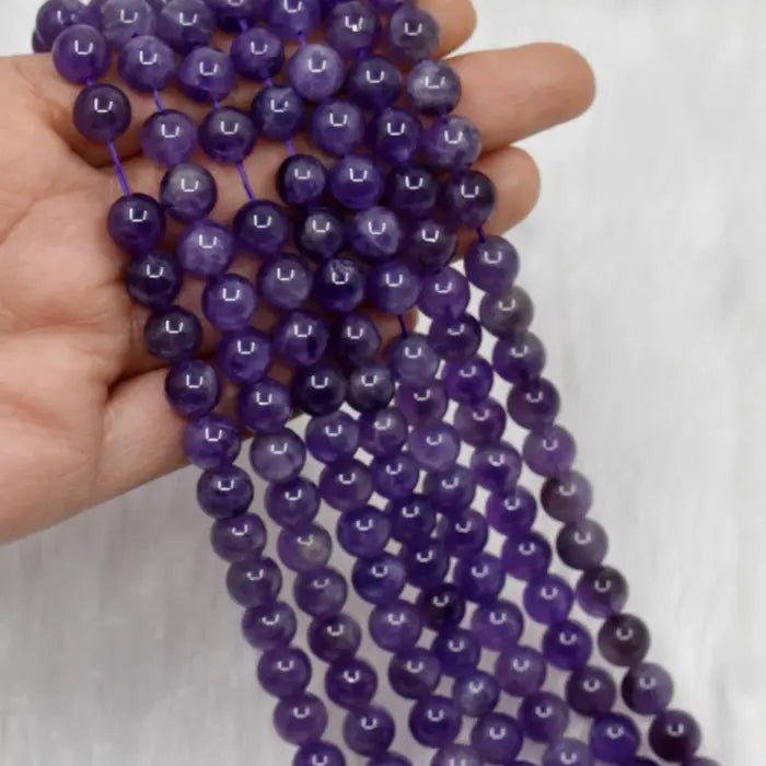 Amethyst Round Beads 8mm