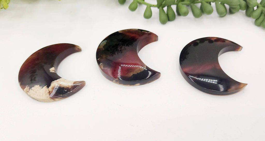 Amber Moon Shape (Approximately 50mm) 100% Natural Amber
