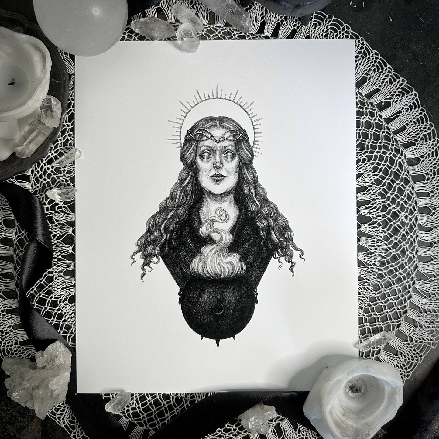 Ceridwen Fine Art Print - Welsh Goddess of Wisdom & Rebirth