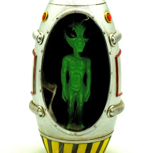 Alien in Space Ship Back Flow Incense Burner