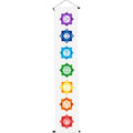 Cotton Printed Banner Chakras White