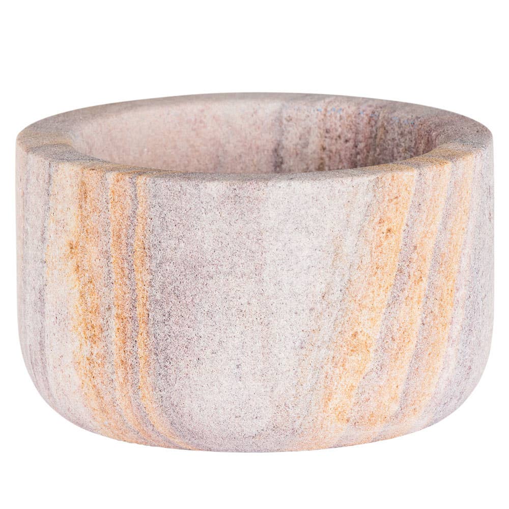 Sandstone Mortar & Pestle | Herb Grinding for Kitchen & Ritual Use