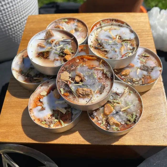 Tea Light Spell Candles - Handcrafted Ritual Candles