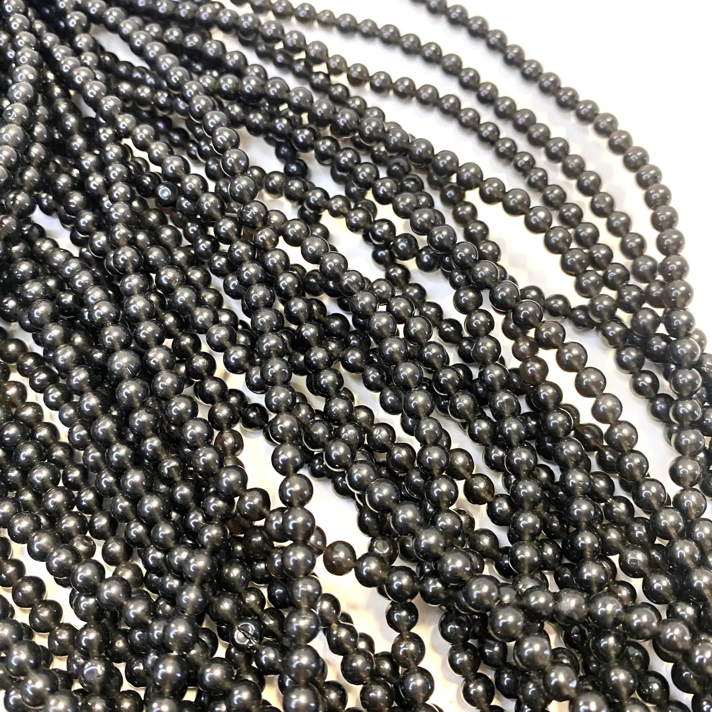 Black Obsidian Round Beads 4mm