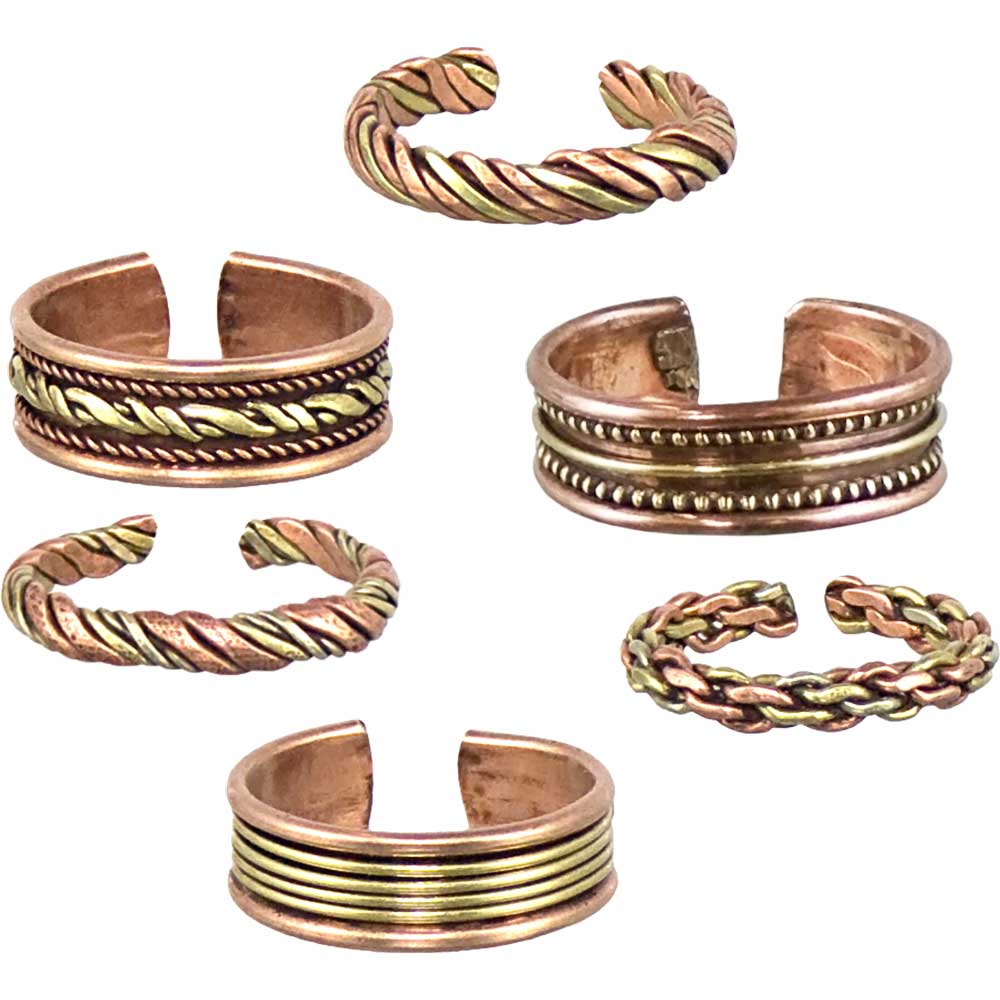Adjustable Copper Rings - Assorted Designs