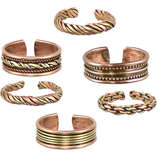 Adjustable Copper Rings - Assorted Designs