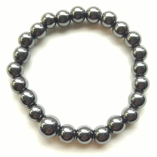 Hematite Beaded Bracelet | 8mm Wrist Mala