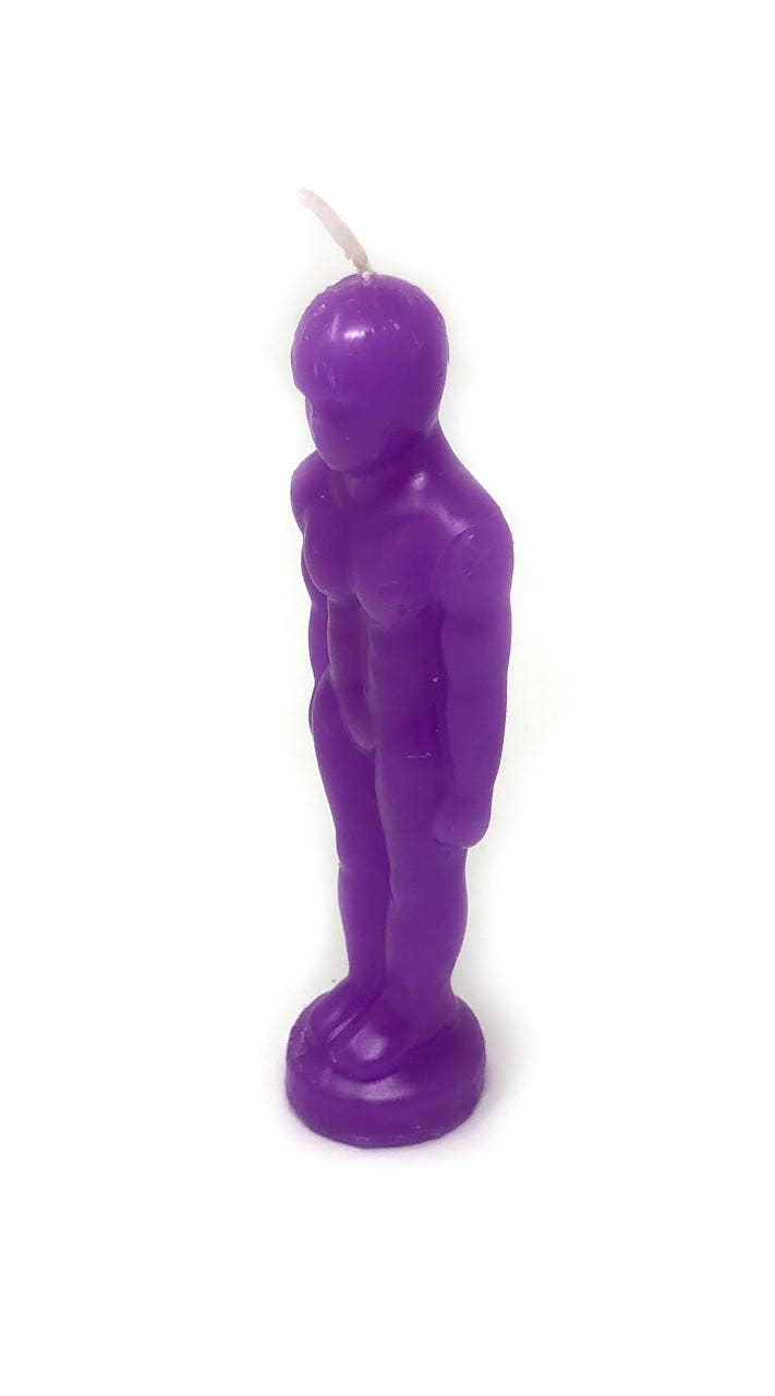 Purple Man Figure Candle | Vrinda Ritual Candle