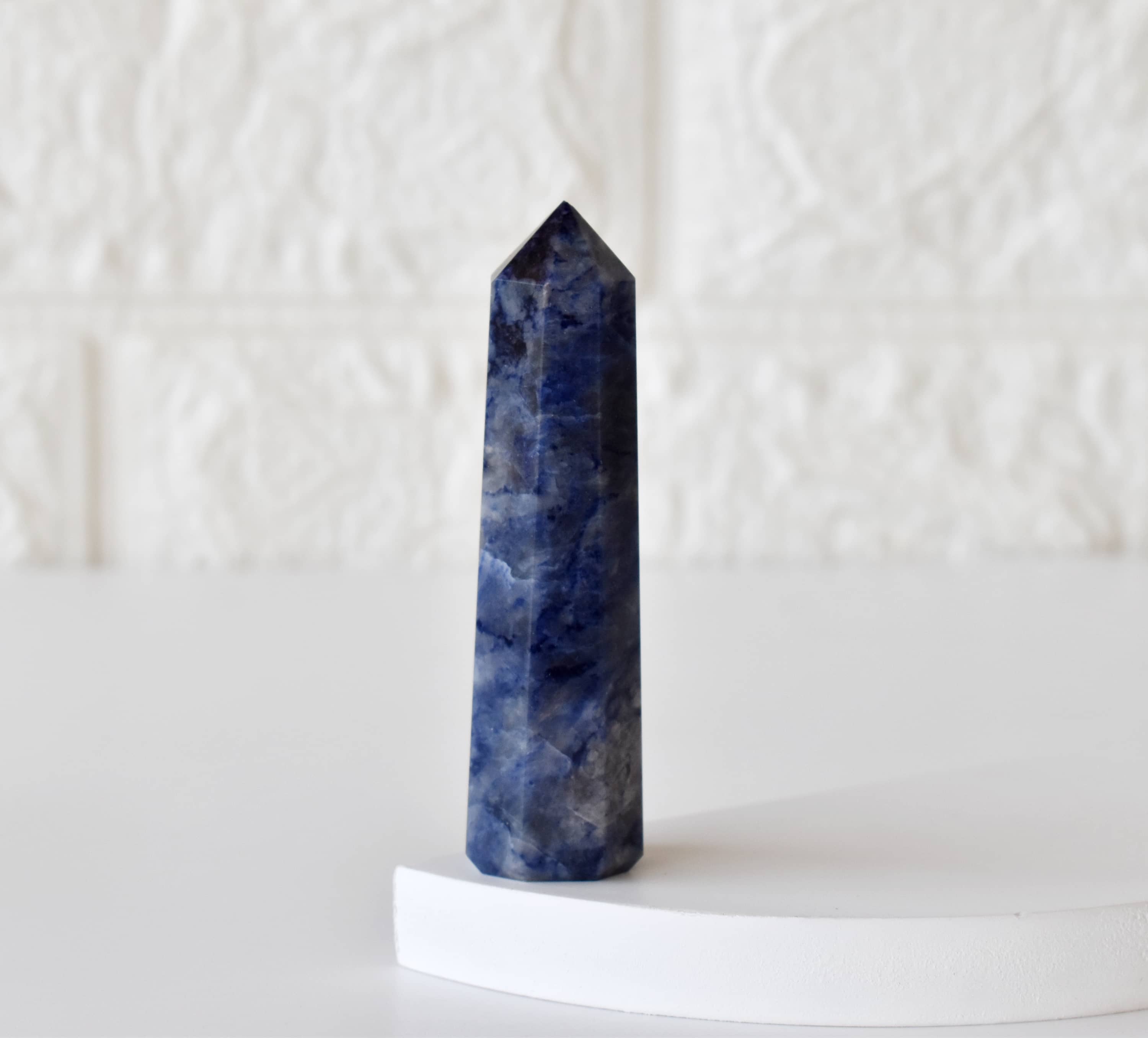 Sodalite Crystal Tower | Healing Obelisk Point | Natural Gemstone Tower