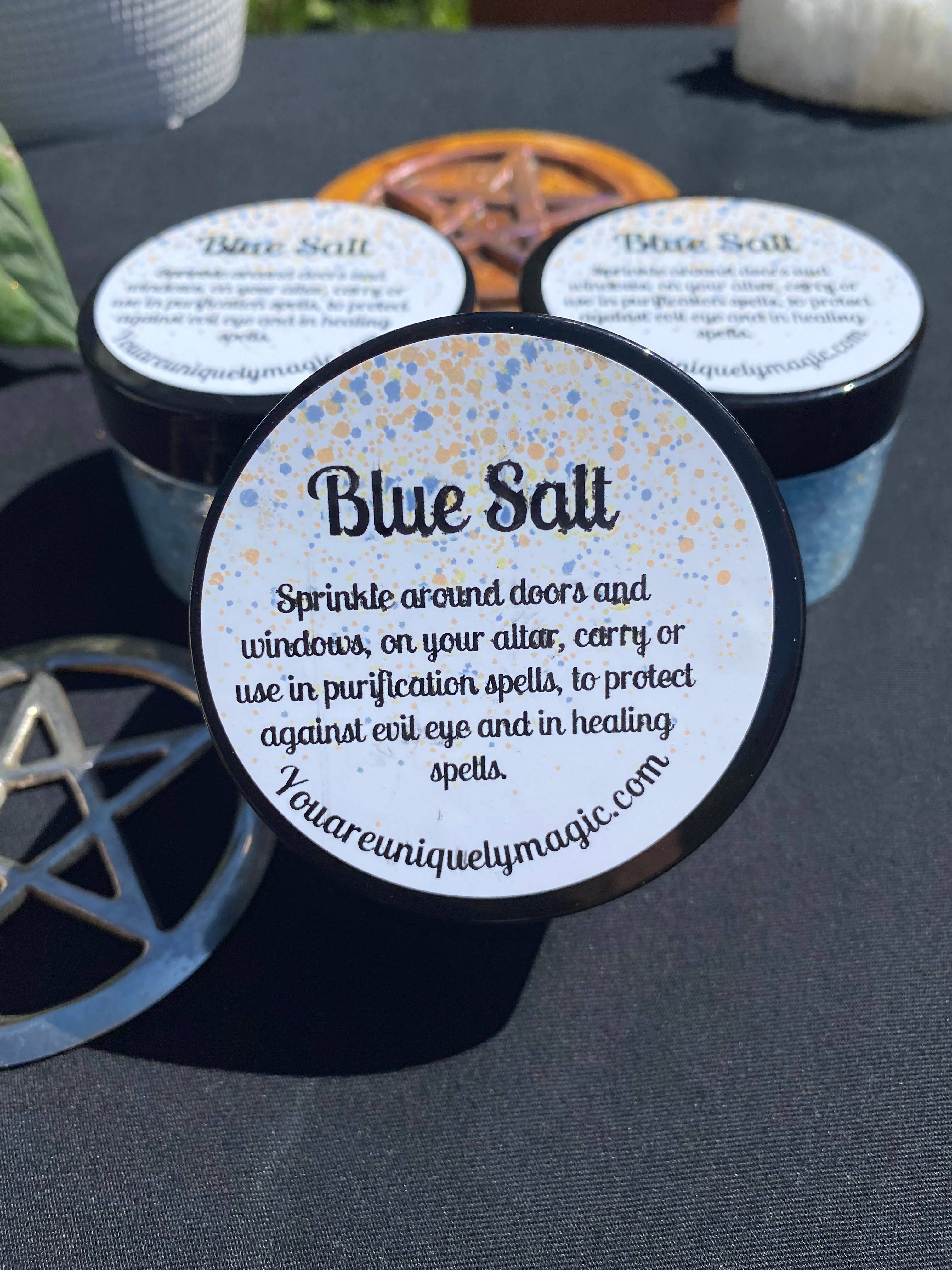 Blue Salt - Handcrafted Protection & Healing Ritual Salt 5 oz