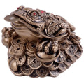Money Frog Statue – Gold Resin Chan Chu for Wealth & Prosperity