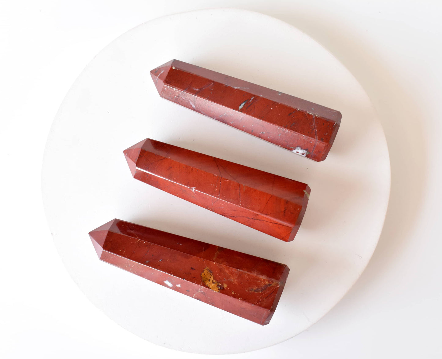 Red Jasper Crystal Tower | Healing Obelisk Point | Natural Gemstone Tower