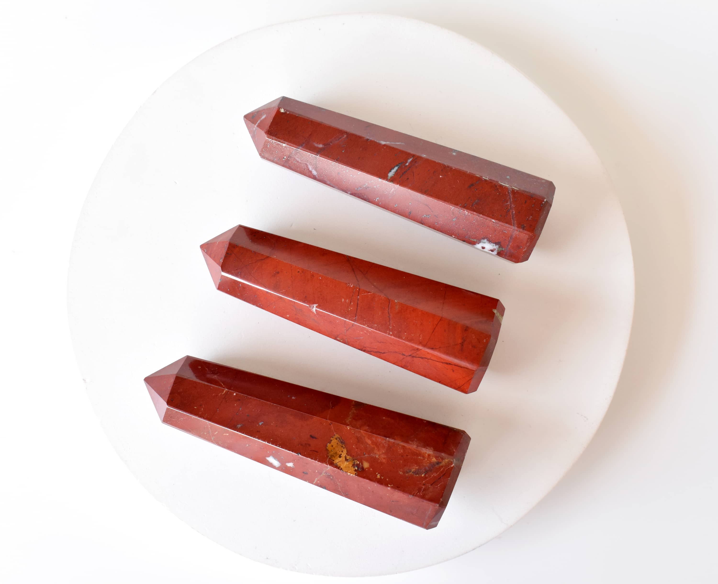 Red Jasper Crystal Tower | Healing Obelisk Point | Natural Gemstone Tower