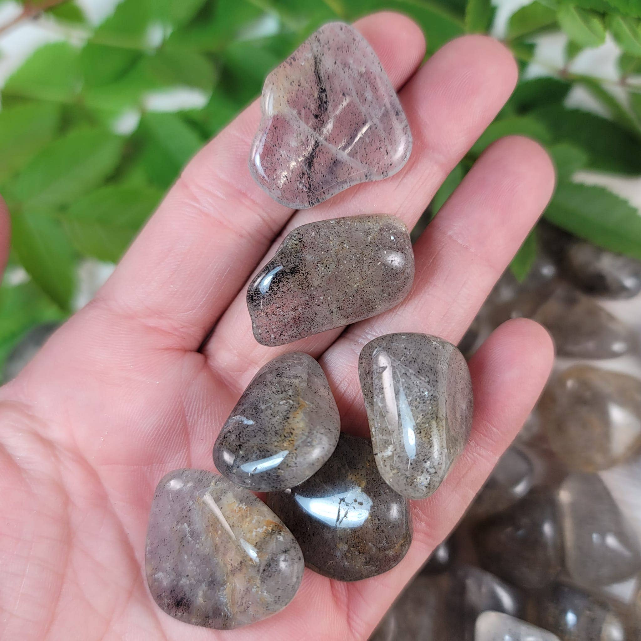 Garden Quartz (Included Quartz) Tumbled Stone – Madagascar | Amplification, Healing & Spiritual Growth