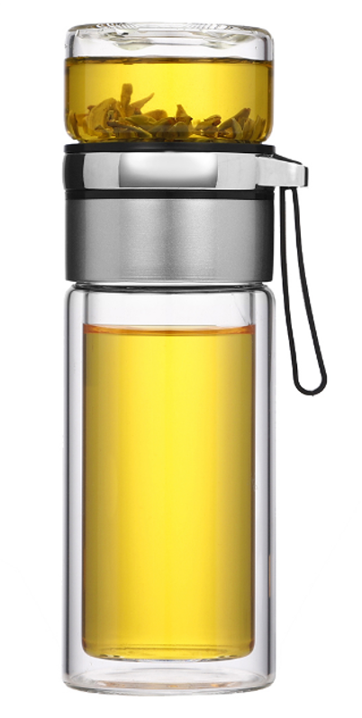 Glass Bottle Tea Infuser 450ml – Stainless Steel Loose Leaf Tea Brewer
