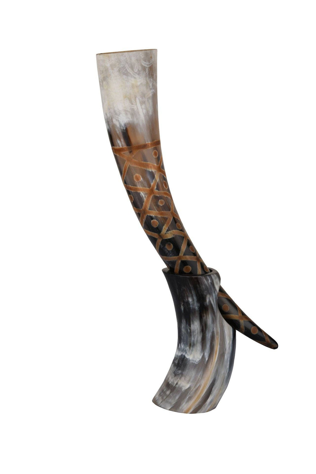 Real Viking Drinking Horn with Stand Cups Vessels, 14"