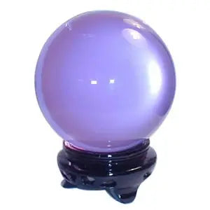 Lavender Crystal Ball – Quartz Sphere for Divination & Meditation with Stand
