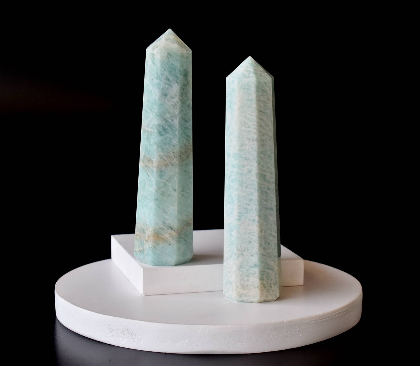 Amazonite Crystal Tower | Healing Obelisk Point | Natural Gemstone Tower
