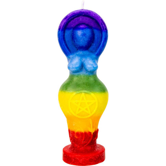 Chakra Goddess Candle - 7 Chakra Rainbow Intention Candle