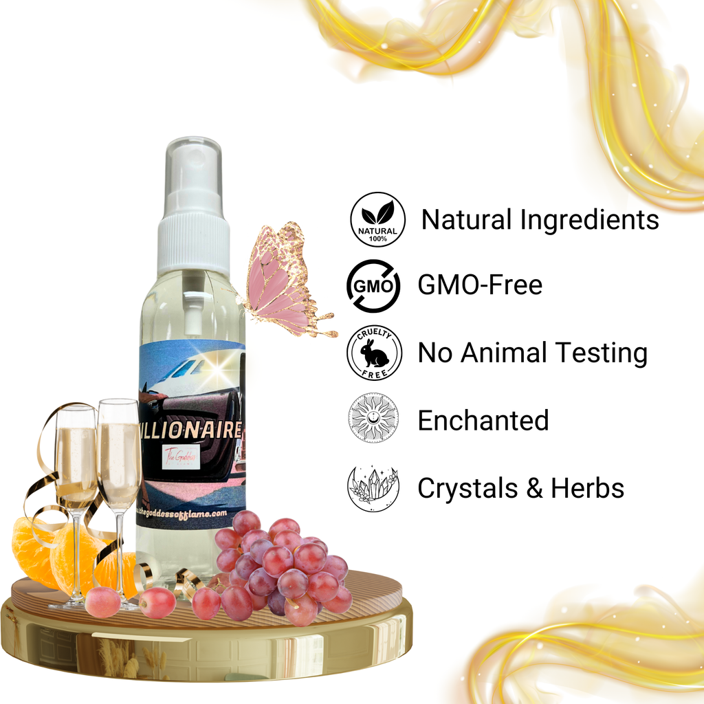 Millionaire Spray – Handmade Ritual Spray for Money, Success & New Opportunities | The Goddess of Flame