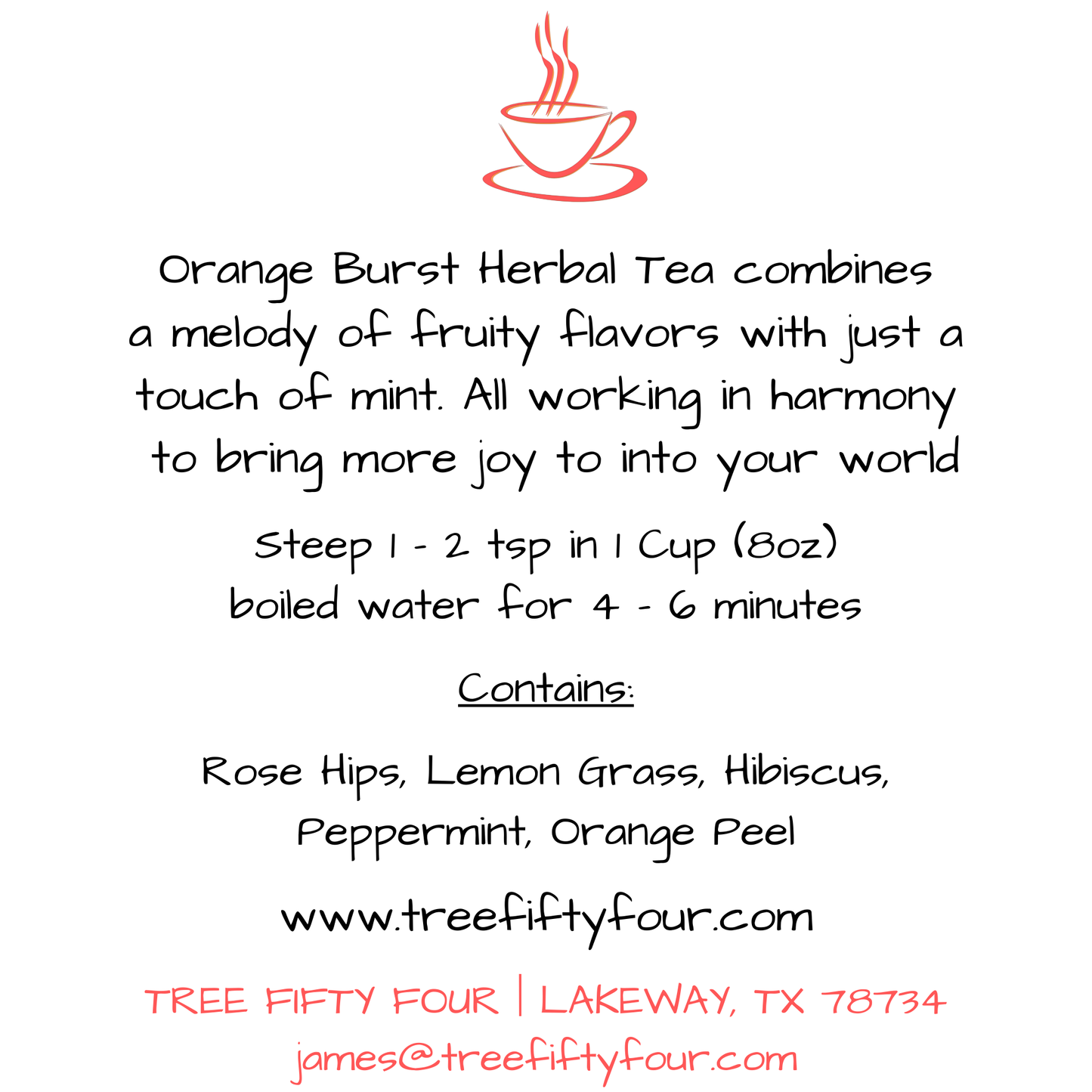 Orange Burst Herbal Tea Blend