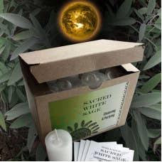 World Magic Sacred White Sage Votive Candle - Purification & Cleansing