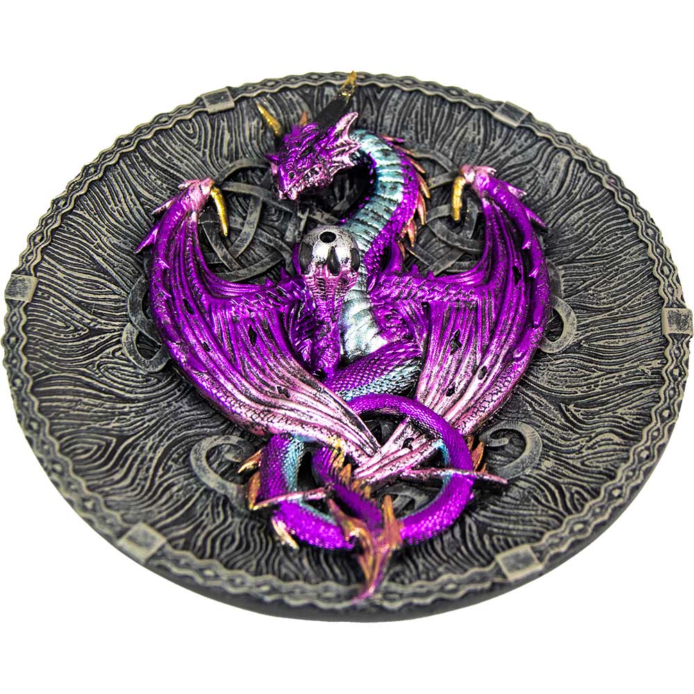 Purple Celtic Dragon Incense Holder – Polyresin
