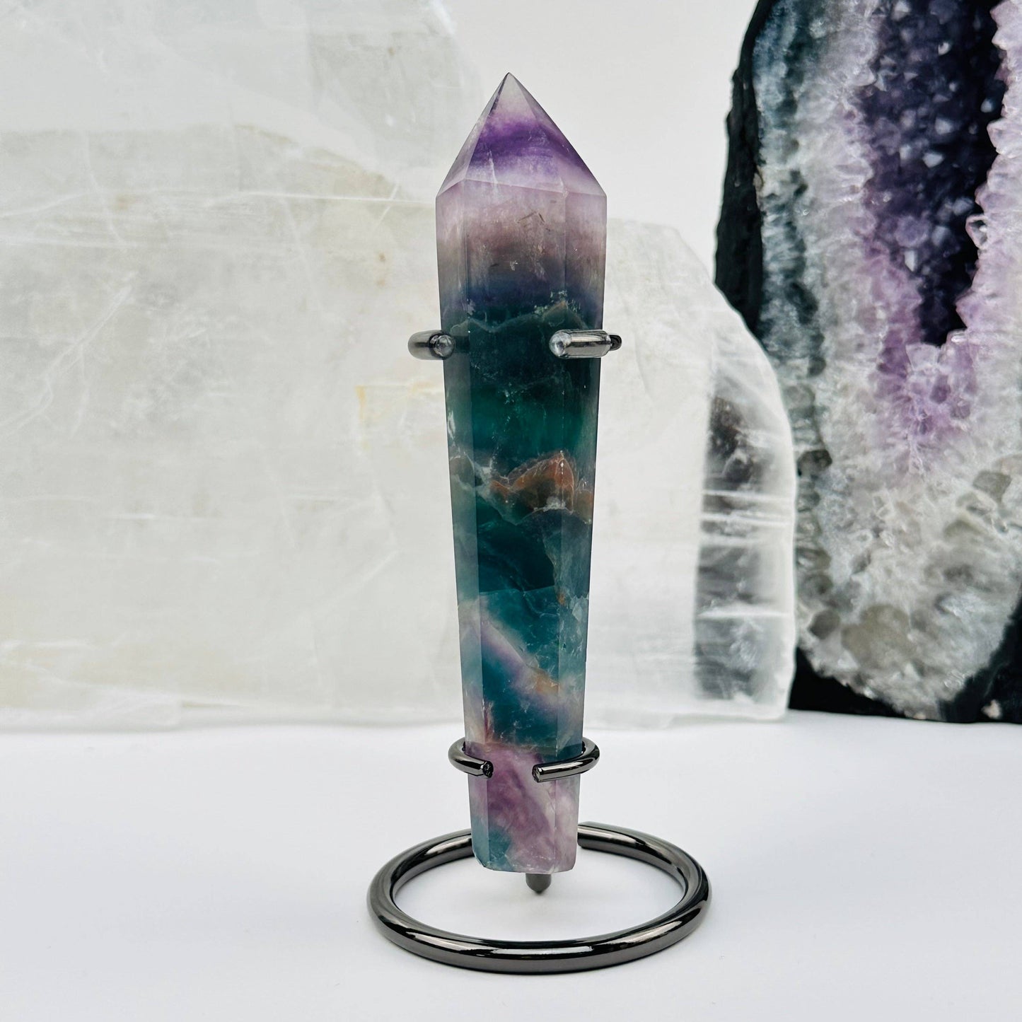 Crystal Wands on Metal Stand