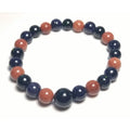 Red, Green & Blue Goldstone Beaded Bracelet