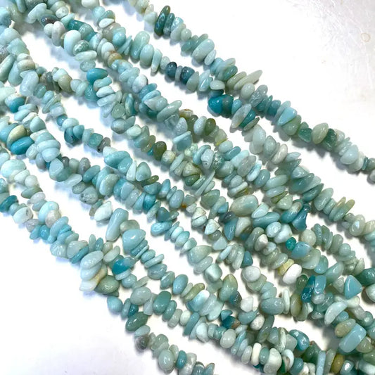 Amazonite Chip Beads 32"