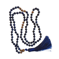 Lapis Lazuli w/Lava Stone Malas with Silk Tassel - 6mm
