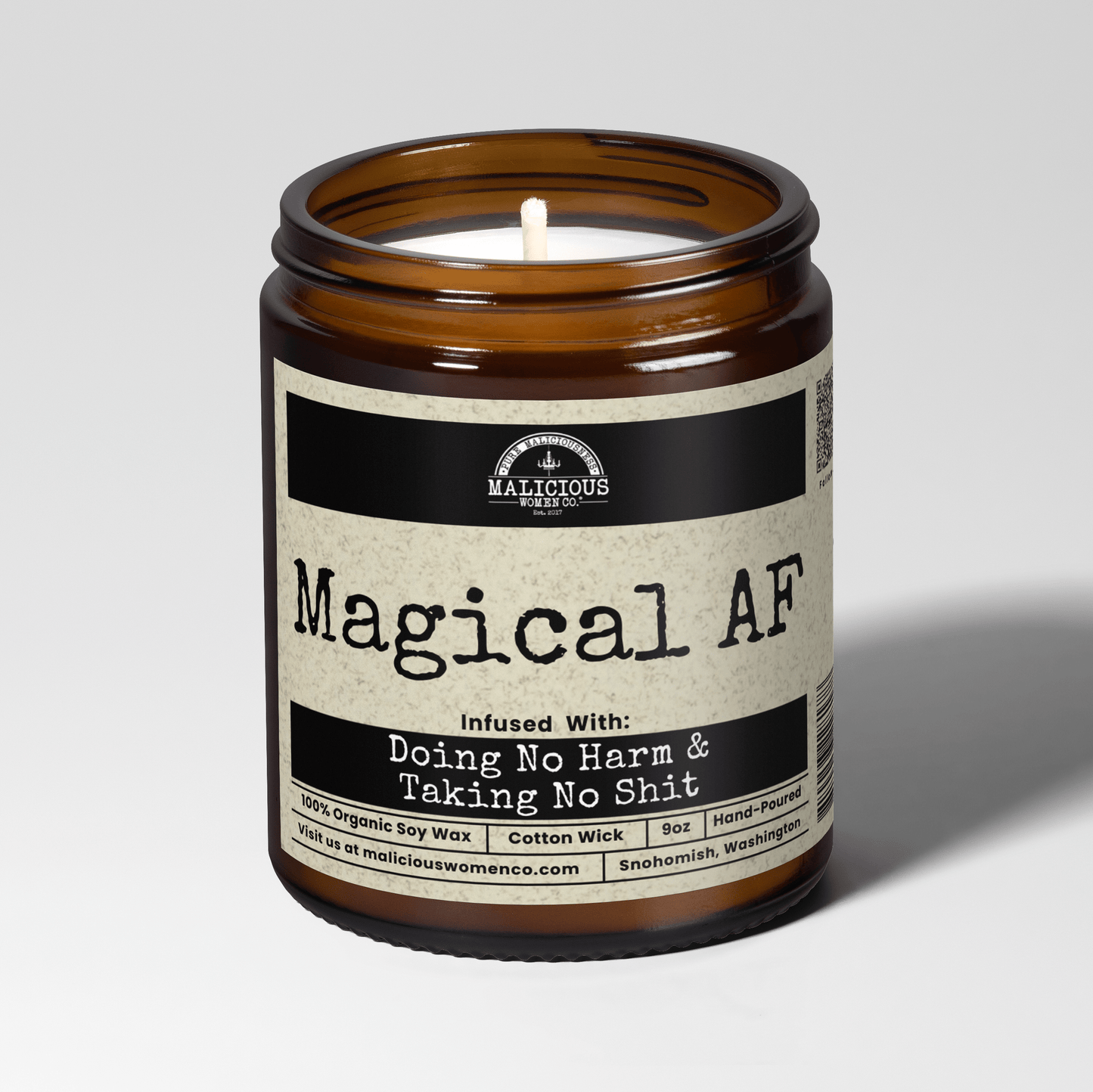 Magical AF 9oz Witch Candle - Doing No Harm & Taking No Shit