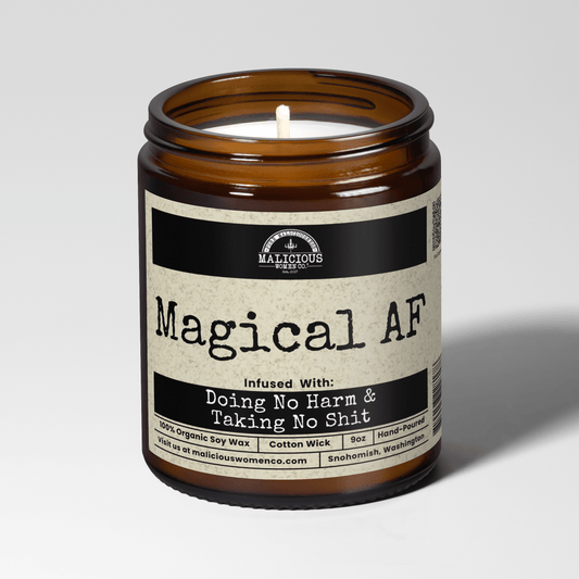 Magical AF 9oz Witch Candle - Doing No Harm & Taking No Shit