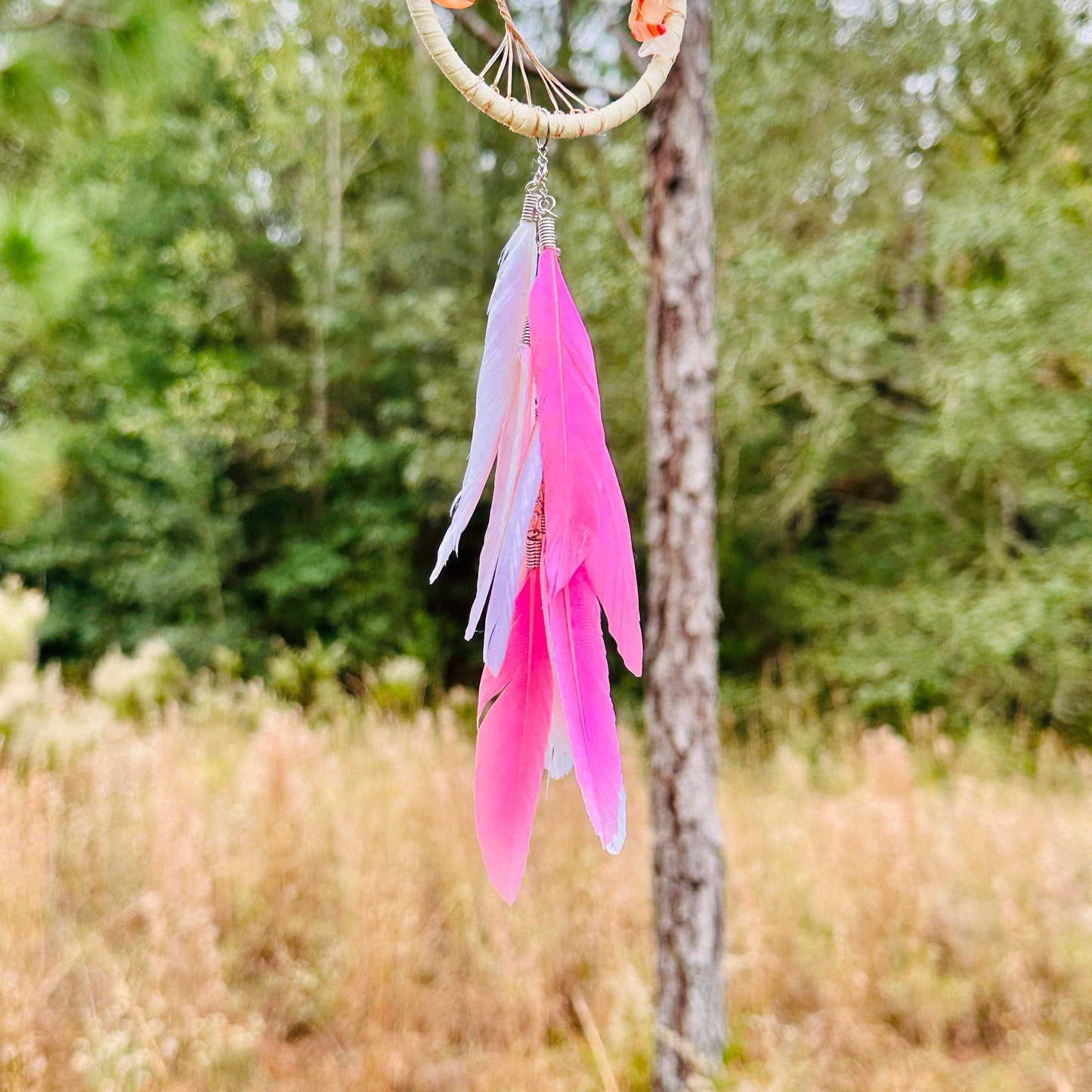 Tree Of Life Dreamcatcher | Car Hanging Decor | Pink Dreamcatcher