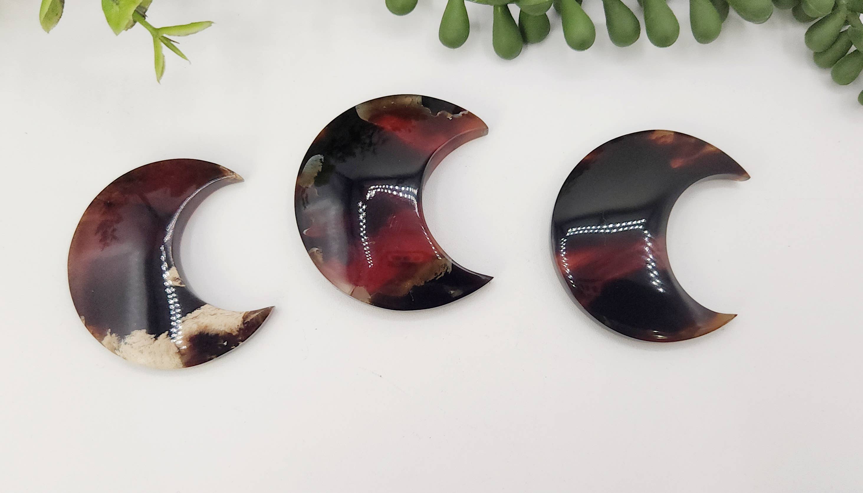 Amber Moon Shape (Approximately 50mm) 100% Natural Amber