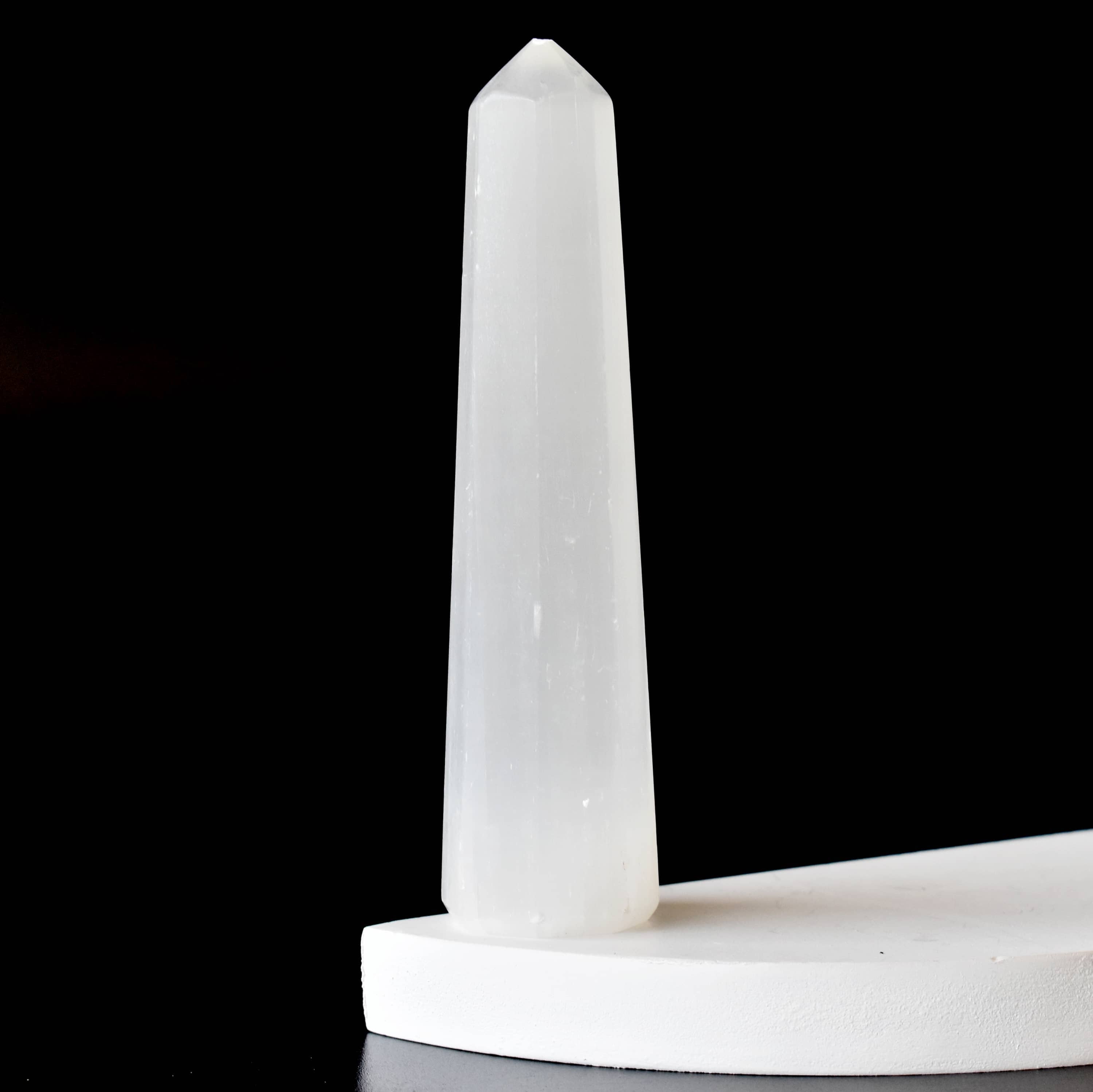 Selenite Crystal Tower | Healing Obelisk Point | Natural Gemstone Tower