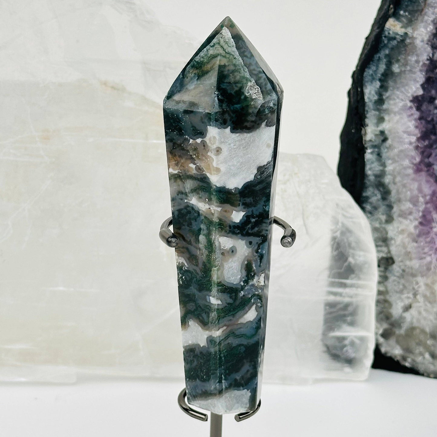Crystal Wands on Metal Stand