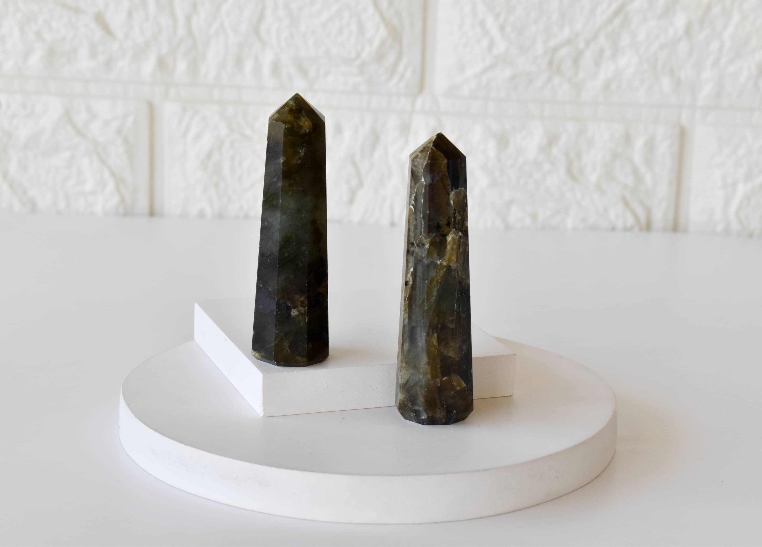 Labradorite Crystal Tower | Healing Obelisk Point | Natural Gemstone Tower