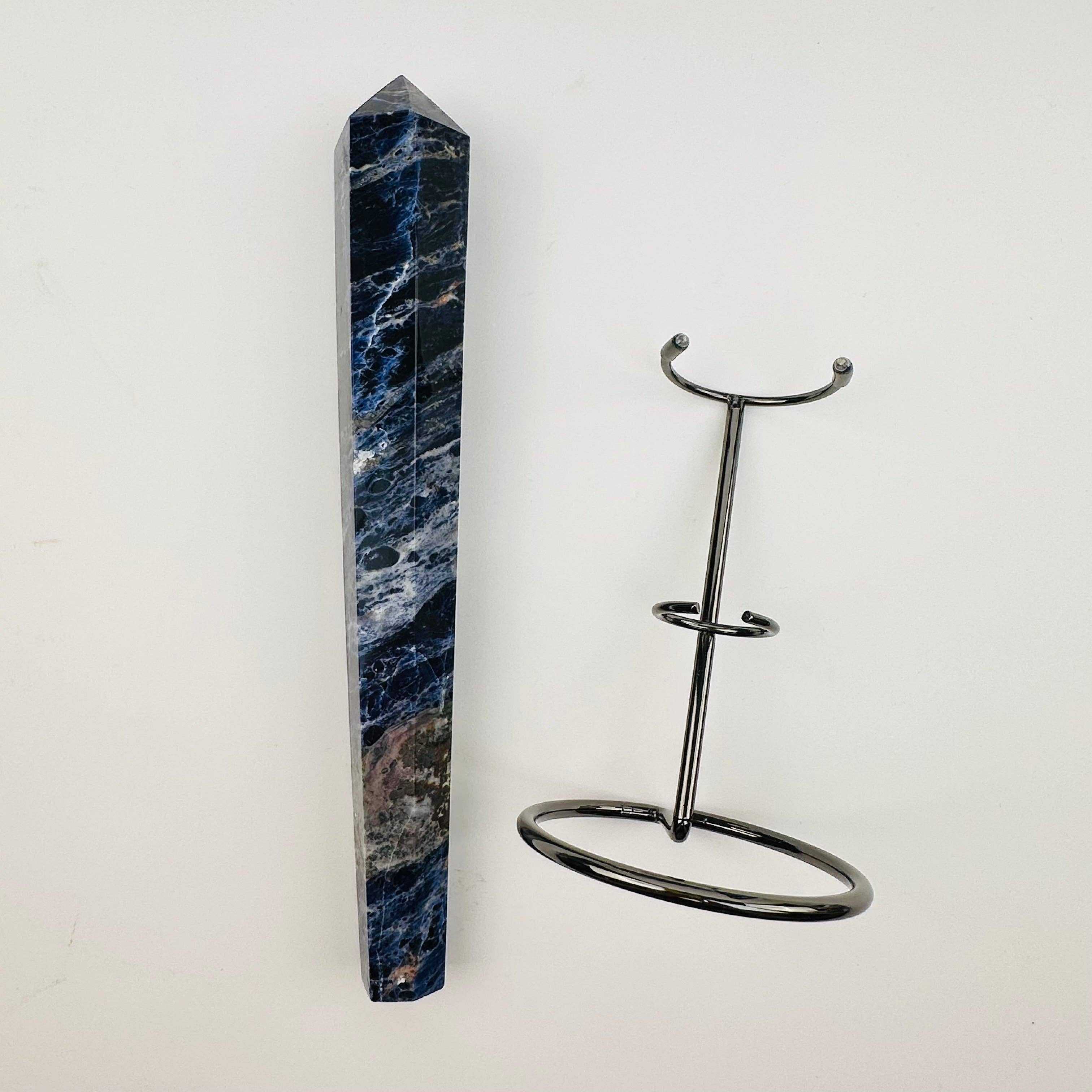 Crystal Wands on Metal Stand