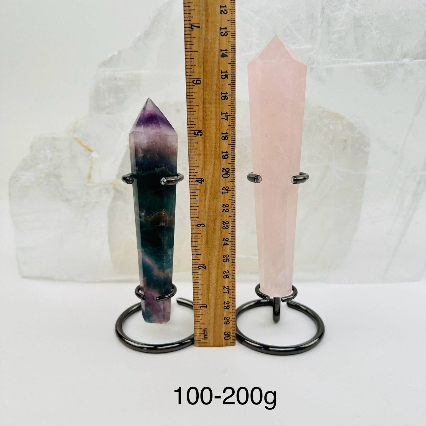 Crystal Wands on Metal Stand