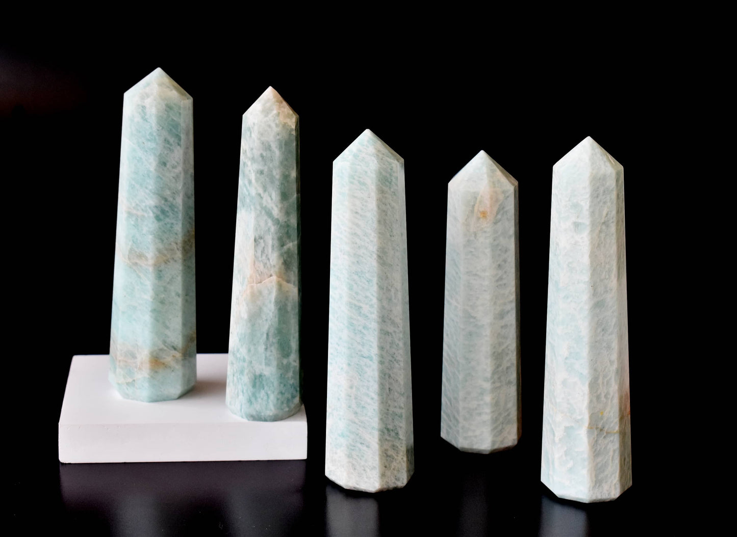 Amazonite Crystal Tower | Healing Obelisk Point | Natural Gemstone Tower