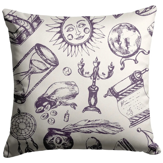 Fortune Teller Throw Pillow 16x16 Zip Cover Only