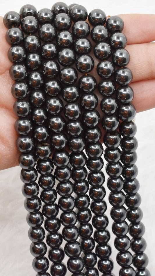 Hematite Beads 6mm | Natural Gemstone Beads for Jewelry Making