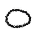 Black Tourmaline Icosahedron Gemstone Bracelet – 7-8mm Wrist Mala | Protection & Grounding | Namu Baru