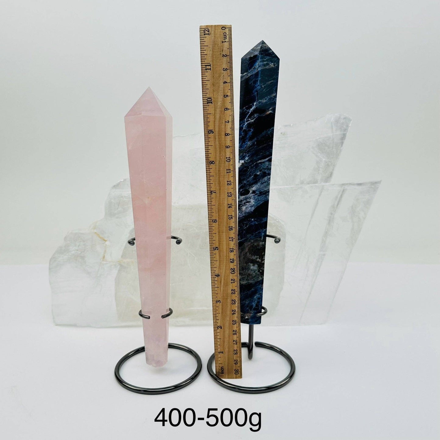 Crystal Wands on Metal Stand