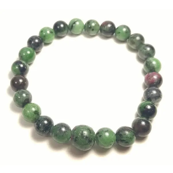 Ruby Zoisite Beaded Bracelet | 8mm Wrist Mala