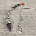 Ohm Chakra Pendulums Amethyst