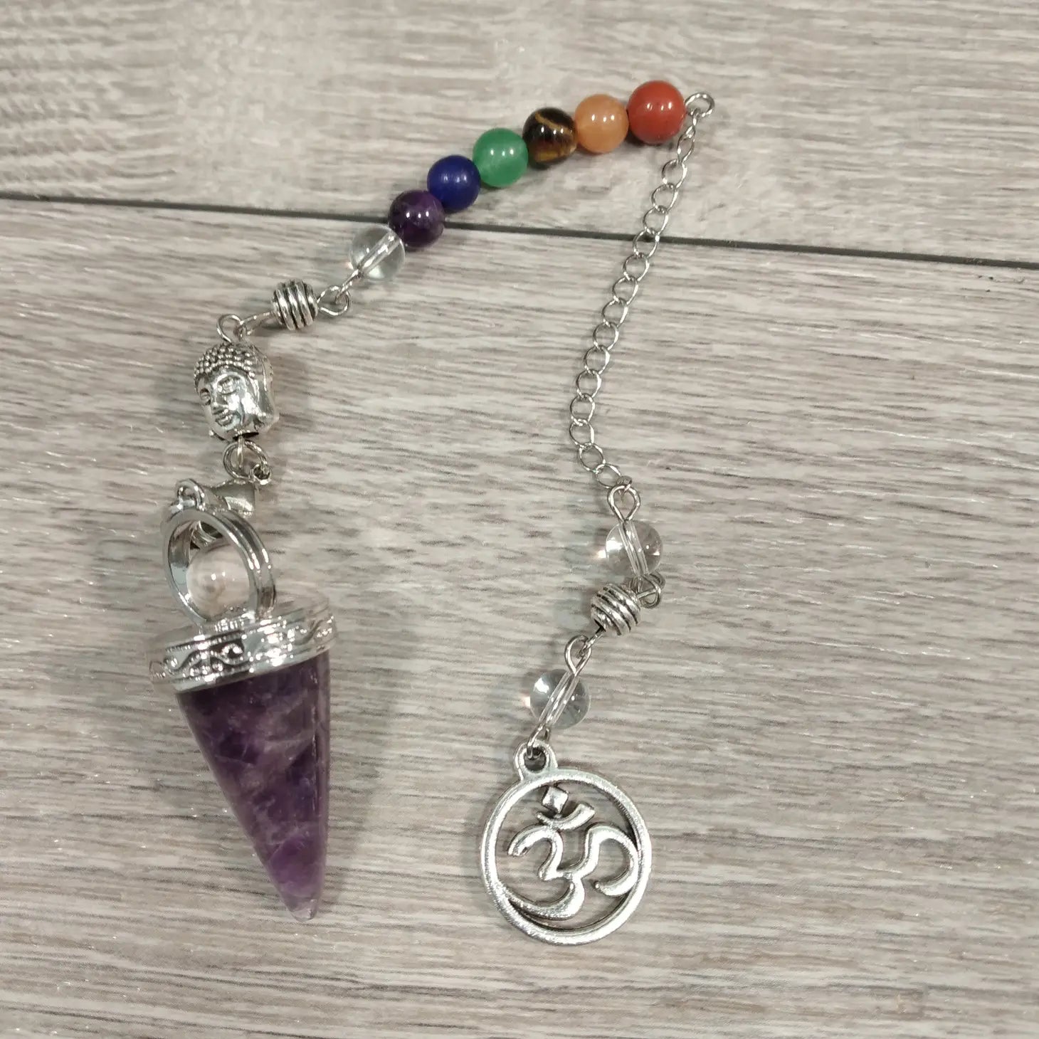 Ohm Chakra Pendulums Amethyst