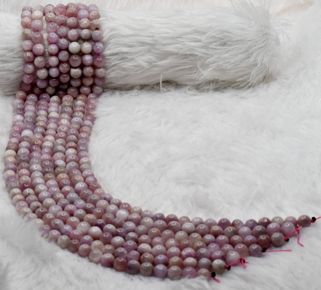 Kunzite Beads 6mm | Natural Healing Gemstone Beads for Jewelry Making